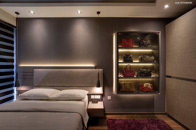 Modern bedroom in Singapore.