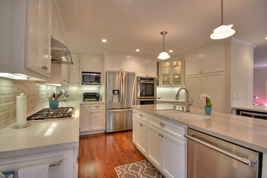 Example of a transitional kitchen design in San Francisco