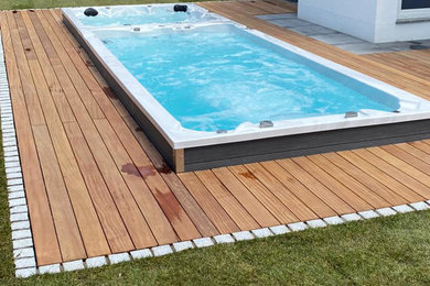 Swim Spa mit Terrasse aus Cumaru Holz