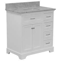 Aria 60 Double Sink Bathroom Vanity with Carrara Marble Top –  KitchenBathCollection