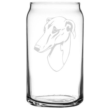 Chippiparai Dog Themed Etched All Purpose 16oz. Libbey Can Glass