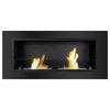 Black Ventless Ethanol Fireplace Wall Insert - Lata | Ignis