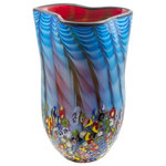 Dale Tiffany - Dale Tiffany AV21007 Tangelo, Vase, 14"x9.25"W - Vibrant colors and textures make our Tangelo HandTangelo Vase-14 Inch Hand Blown Art Glass *UL Approved: YES Energy Star Qualified: n/a ADA Certified: n/a  *Number of Lights:   *Bulb Included:No *Bulb Type:No *Finish Type:Hand Blown Art Glass