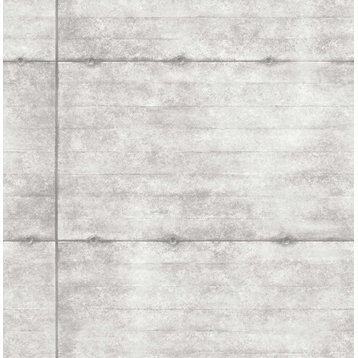 A-Street Prints by Brewster 2701-22314 Reclaimed Smooth Concrete Light Grey