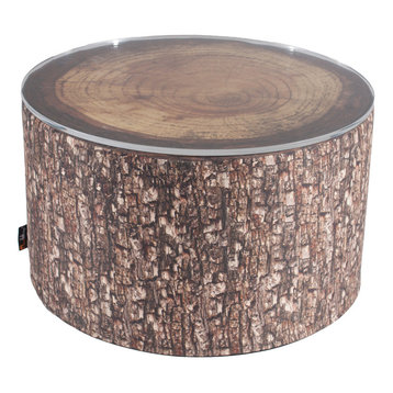 Tree Stump Heavyweight Outdoor Pouffe/Coffee Table, Forest