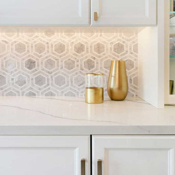 Marble Honeycomb Mosaic Tile Backsplash