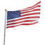 20' Aluminum Telescopic Flagpole Kit Us Flag Ball Top Telescoping Pole