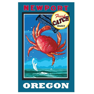 Joanne Kollman Newport Oregon Dungeness Crab Art Print, 30"x45"