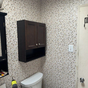 Wallpaper installation Powder room in Atlanta