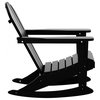 WestinTrends 2PC Outdoor Patio Porch Rocker Classic Adirondack Rocking Chair Set, Black