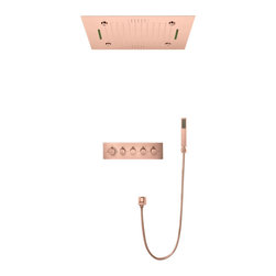 LED Musical Shower System, Hand Shower, Rose Gold B - Phone Control Light - Showerheads And Body Sprays