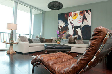 Living room - contemporary living room idea in Atlanta