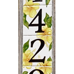 Yellow Plumeria Flower Tiles - Artwork