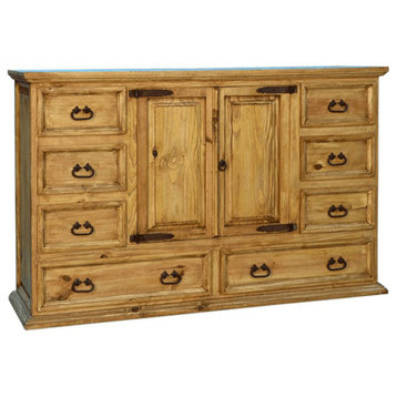 Rustic Grande Dresser With Cabinet