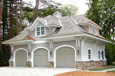 Transitional garage photo in Boston