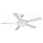 Litex - Litex TIT52WW5LR Titan - 52" Ceiling Fan with Light Kit - Litex Industries - TIT52WW5LR Titan Collection 52"Titan 52" Ceiling Fa White Reversible Whi *UL Approved: YES Energy Star Qualified: n/a ADA Certified: n/a  *Number of Lights: Lamp: 2-*Wattage:6.5w Medium Base LED bulb(s) *Bulb Included:Yes *Bulb Type:Medium Base LED *Finish Type:White