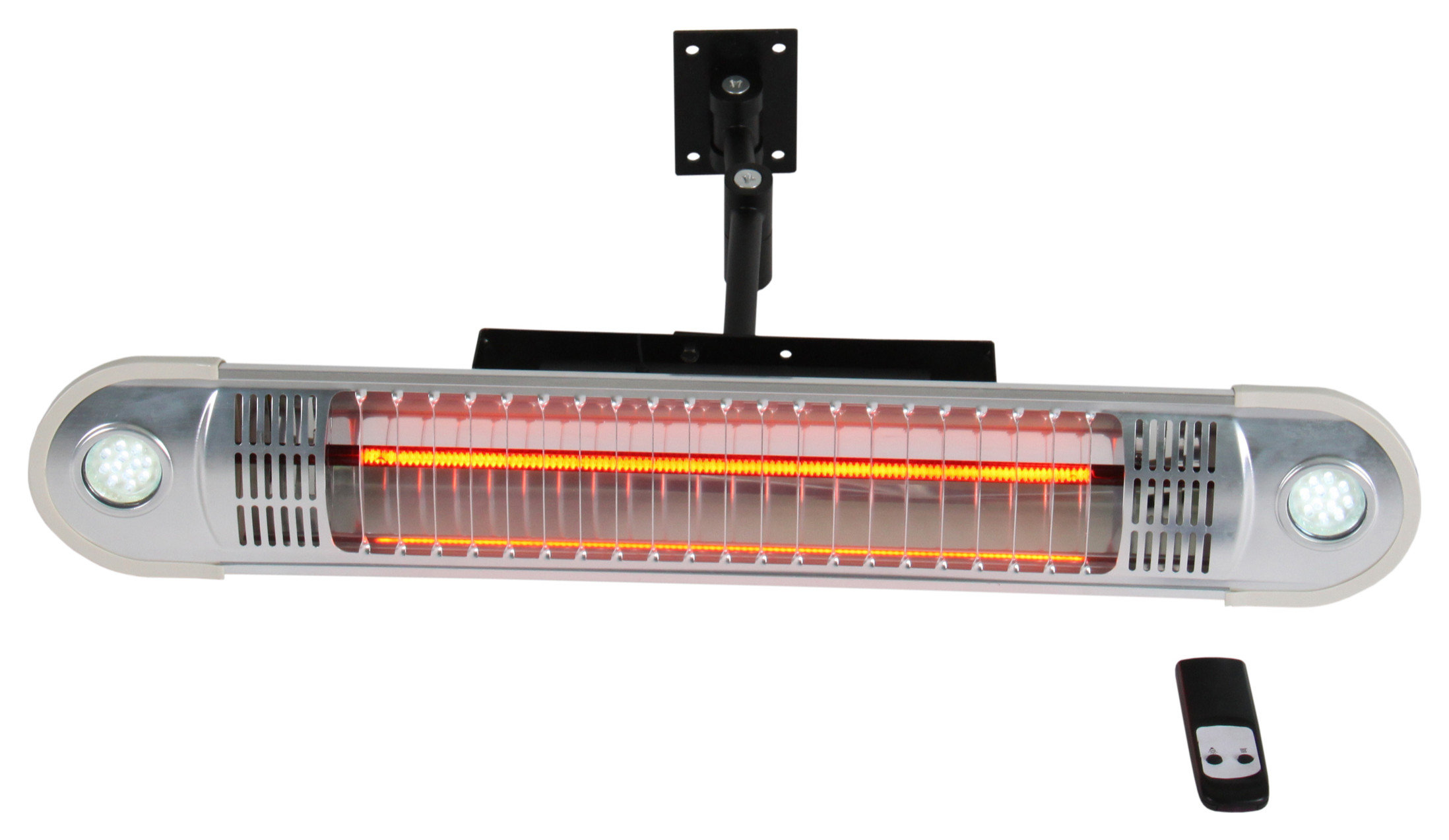 Infrared Electric Outdoor Heater, Wall Mounted With Led and Remote