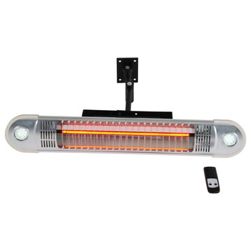 Infrared Electric Outdoor Heater, Wall Mounted With Led and Remote