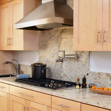 Sleek, open kitchen