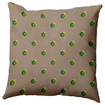 Peppers Pattern Decorative Throw Pillow, Doe, 20"x20"