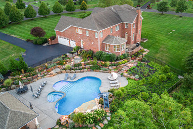 Pool - tropical pool idea in Philadelphia
