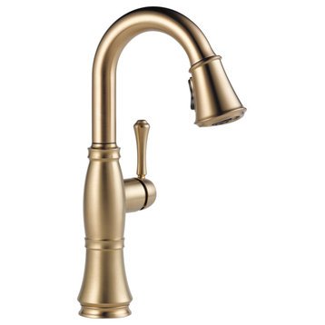 Delta 9997-DST Cassidy Pull-Down Bar/Prep Faucet - Lumicoat Champagne Bronze
