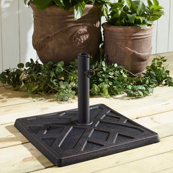 Square Umbrella Base - Antique Bronze - Outdoor Umbrella Accessories