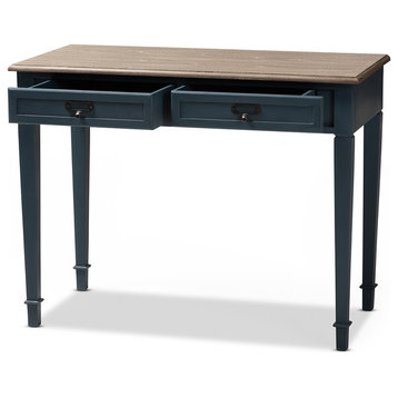 Magnolia French Provincial Spruce Blue Accent Writing Desk