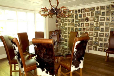 This is an example of a bohemian dining room in Essex.