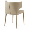 Elite Living Melore Wingback Upholstered Dining Side Chair, Taupe