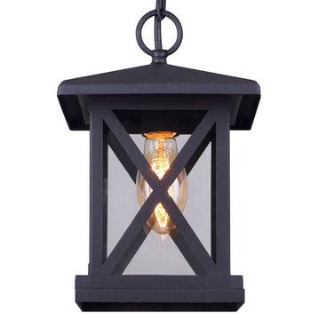 Canarm IOL399 Elm 8"W Outdoor Mini Pendant - Black