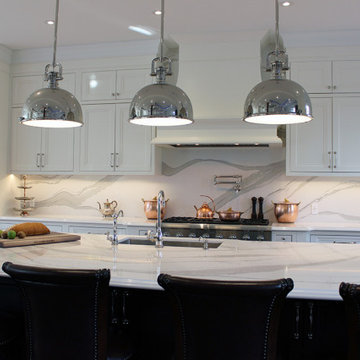 Face framed, solid wood painted kitchen remodeling. Thornhill 2019