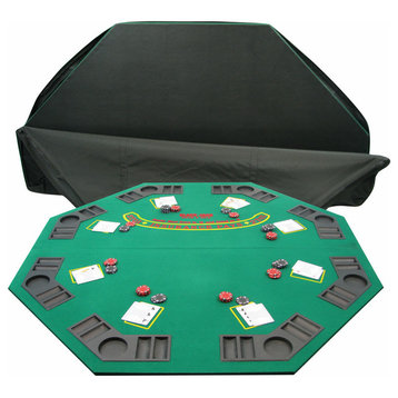 Deluxe Solid Wood Poker and Blackjack Table Top with Case by Trademark Poker
