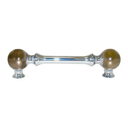 Myterra Gemstone Hardware - Gemstone Cabinet Pull, Translucent Brazilian Smokey Quartz - Cabinet And Drawer Handle Pulls