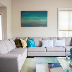 "The Bachelor" Pad Makeover | Living Room | Encinitas - Sectional Sofas