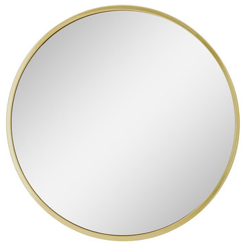 Hoop Convex Mirror, Brass, Small