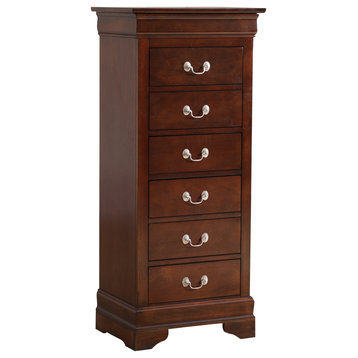 Louis Phillipe Cappuccino 7 Drawer Chest of Drawers
