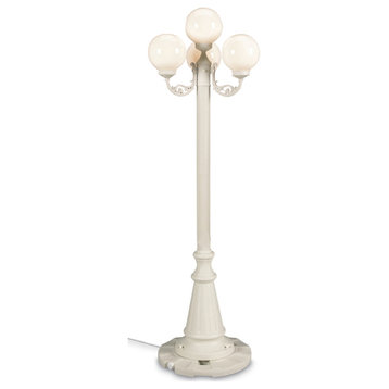 Ll-00371 European 00371 Four White Globe Lantern Patio Lamp Park Style