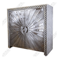 EMBOSSED CABINET WITH METAL CLADDED DOORS - Furniture