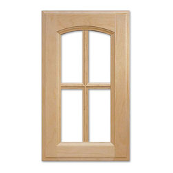 Merlot with French Lites from CabinetNow.com shown in Maple - Kitchen Cabinetry