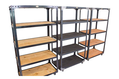 Industrial Bookcases by RetroWorks