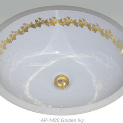 Hand Painted Undermounts by Atlantis Porcelain - Bathroom Sinks