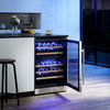 Empava Wine Cooler Refrigerator 24 inch Double Zone Wine Fridge