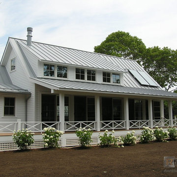 Dove gray metal roofing