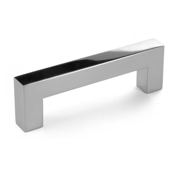 Celeste Square Bar Pull Cabinet Handle Polished Chrome Stainless 14mm, 3.75"
