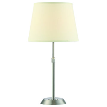 Arnsberg 509400107 One Light Table Lamp Attendorn Satin Nickel