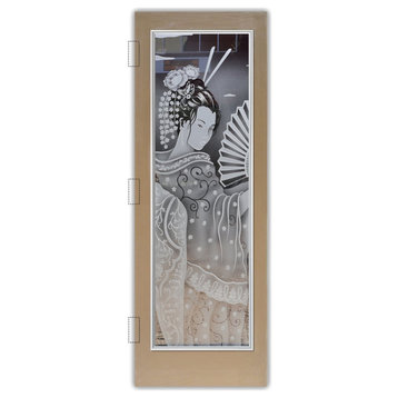 Front Door - Geisha II - Fiberglass Grain - 36" x 80" - Book/Slab Door