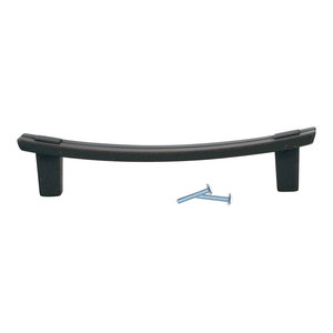 25x Euro Bridge Style 3-3//4/" Centers Chrome Black Cabinet Pull Handle 5-1//32/"