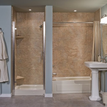 Stone Tile Wall Panel (Wall Color: Terra Stone; Pattern: 12"x12" slate)