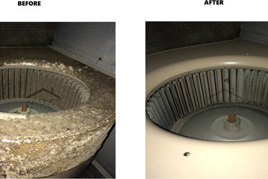 Air Duct & Dryer Vent Cleaning - Before & After Photos